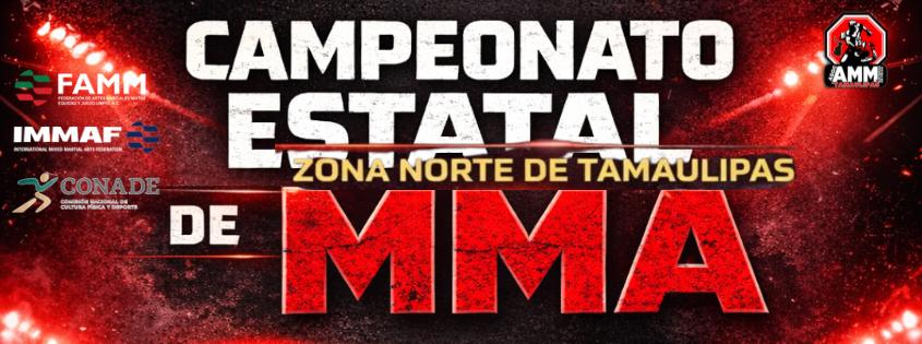 Poster del Campeonato Estatal de MMA Zona Norte de Tamaulipas